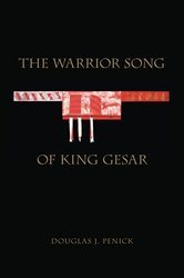 Cover of The Warrior Song of King Gesar by Douglas J. Penick: a red brush mark across a dark ground.